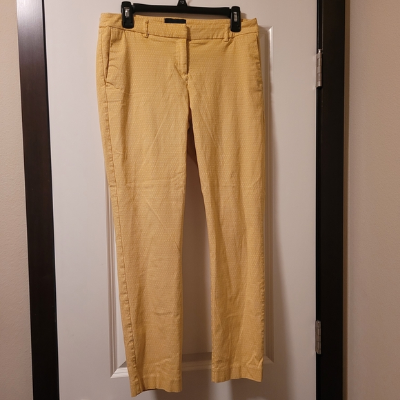 Cynthia Rowley Women's Yellow Cube Patterned Pants Size 10 - Picture 1 of 7